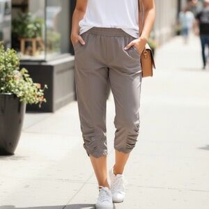 Royalty For Me Tan Cargo Pants with Elastic Ankle